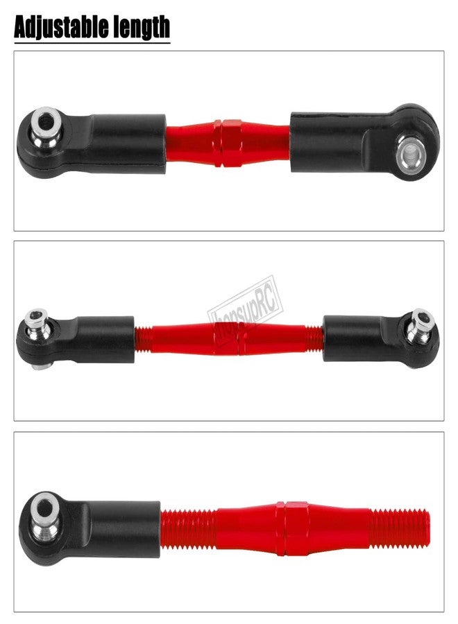 hopsupRC قطع غيار hopsupRC RC قابلة للتعديل لتعديل زاوية العجلات لسيارات التحكم عن بعد Typhon 4WD 3S MEGA 550 BLX بمقياس 1/8 و Big Rock 4X4 V3 3S BLX بمقياس 1/10، مجموعة قضبان ربط، وصلات توجيه قابلة للتعديل، 6 قطع (أحمر). - Image 5